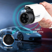 ADPOW Type1 EV Charging Station WIFI APP Control Current Adjustable 5M Cable Wallbox EV Charger with Power-off Protection EVSE