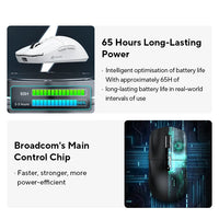 X6 Lightweight Wireless Gaming Mouse with 3 Mode Wired 2.4G BT5.2 Up to 26K DPI RGB Backlight Charging Base for Laptop Deskbtop