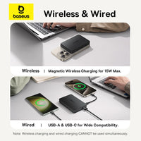 Baseus Qi2 Magnetic Power Bank 10000mah Fast Charge Powerbank Wireless Charging 22.5W External Battery Charger For iPhone 16 15
