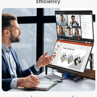 UPERFECT Delta 23.8" 100Hz Dual Portable Monitor 1080P Stacked Displays USB-C HDMI Triple Laptop Screen Extender for Laptop PC