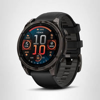 Garmin fēnix® 8 – 47 mm, AMOLED, Sapphire, Premium Multisport GPS Smartwatch, Long-Lasting Battery Life, Dive-Rated, Built-in LED Flashlight, Carbon Gray DLC Titanium with Pebble Gray Band