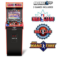 ARCADE1UP NBA Jam Deluxe 2-Player Control Panel Arcade Machine, Built for Your Home, 5 Foot Tall Cabinet with 3 Classic Games