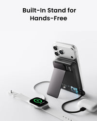 sharge ICEMAG 3 MagSafe Portable Charger, Qi2.2 25W Magnetic Power Bank 10000mAh 35W USB-C Fast Charging, with Active Cooling& Built-in Cable, Transparent RGB Design for iPhone 17/16/15/14 Series