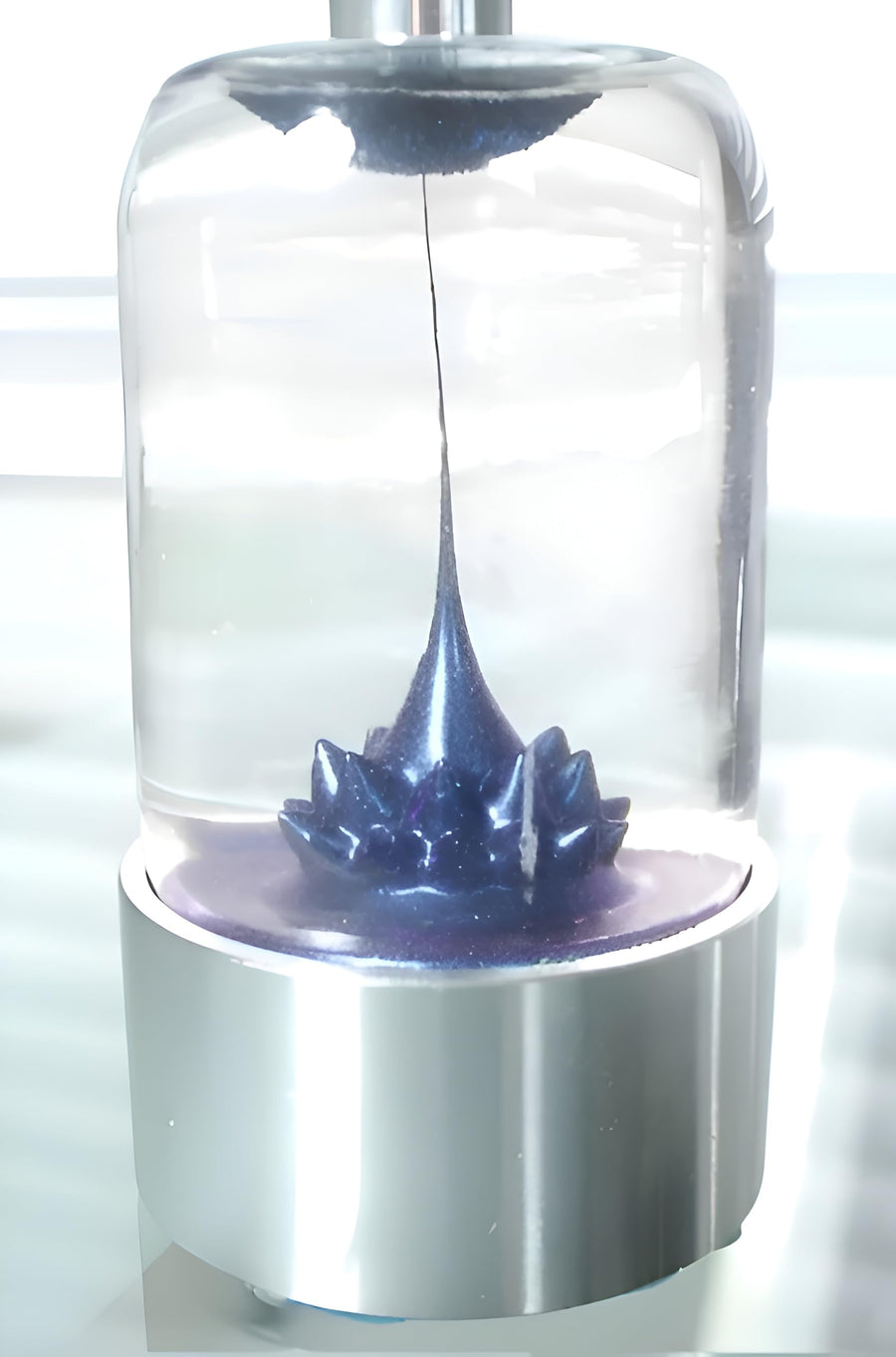 Spike Blue Colored Ferrofluid in a Bottle Magnetic Liquid Sculpture Educational Display Executive Desk Display with 7ml of Lab Quality Ferrofluid