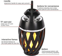 LED Flame Speaker Lamp, Torch Atmosphere Bluetooth Speakers with Stereo Sound,Wireless Bluetooth Speaker for iPhone/iPad/Android