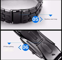 Mens Creative Binary Digital Watches Unique Matrix LED Watch Futuristic Cool Stainless Steel Wrist Watch