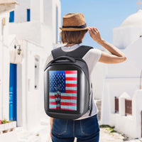 Raoaoqoon Led Backpack with Programmable Screen,HD Color Screen App Control 17 inches Laptop Backpack, Waterproof led bag, Travel, Motorcycle Backpack