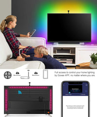 Govee LED TV Backlights, WiFi Strip Lights With Camera, Compatible With Alexa, APP Control, RGBIC Music Sync, Ambient Bias Lighting for 55-65 Inch TVs, Calibrate on APP