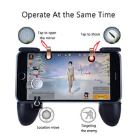 Mobile Game Controller Qoosea Gaming Triggers L1R1 Sensitive Shoot Aim Joysticks Buttons Gamepad for PUBG/Knives Out/Rules of Survival for 4.5" to 6.5" iPhone Android
