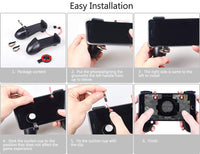 Mobile Game Controller Qoosea Gaming Triggers L1R1 Sensitive Shoot Aim Joysticks Buttons Gamepad for PUBG/Knives Out/Rules of Survival for 4.5" to 6.5" iPhone Android