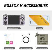 RG35XX H, Anbernic Retro Handheld Gaming Console with 64GTF Card, Dual Joystick Design 3.5-inch HD Screen Lasts up to 8 Hours High-Capacity Battery for Better Experience (64G Purple)