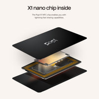 Authentic Patented Popl Card™ (Avoid Fake Knockoffs) - Smart NFC Networking Card - Simply Tap to Exchange Contact Info, Capture Leads, & Manage Contacts (Metal Black)