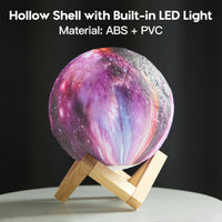 BRIGHTWORLD Moon Lamp Galaxy Lamp 5.9 inch 16 Colors LED 3D Moon Light, Remote & Touch Control Moon Night Light Gifts for Girls Boys Kids Women Birthday（Wooden Base）