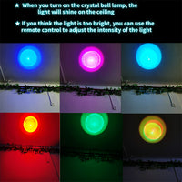 Conalisk 3D Solar System Crystal Ball Lamp,3.15 Inch K9 Crystal Ball Night Light with Wooden Base,16 Colors Changing with Remote Control,3D Planet Laser Engraving Holographic Light (Solar System)