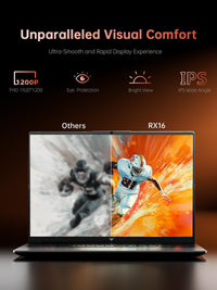 KAIGERR New Light Gaming Laptop, 2026 Laptop with AMD Ryzen 7 7735HS (8C/16T, Up to 4.75GHz), 16GB DDR5 512GB NVMe SSD Laptop Computer, Up to 4TB, 16.0-inch FHD Display, WiFi 6, Backlit KB, Dual Fans