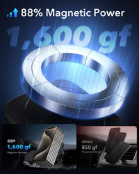 ESR for MagSafe Car Mount Charger, 15W Magnetic Wireless Car Charger, for MagSafe Phone Charging, Air Vent Phone Holder for iPhone 17e/17-12, Samsung Galaxy S26/S25, with 36W QC 3.0 Fast Charging