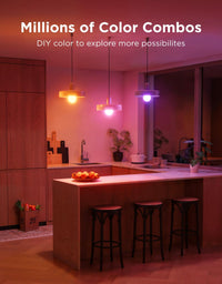 Govee Smart Light Bulbs, WiFi & Bluetooth Color Changing Light Bulbs, Music Sync, 16 Million DIY Colors RGBWW Color Lights Bulb, Work with Alexa, Google Assistant Home App, 800 Lumen, 2 Pack