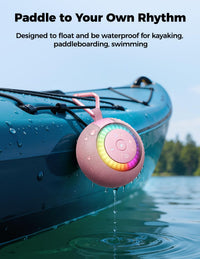 Bluetooth Shower Speaker Waterproof IPX7: Removable Vacuum-Lock Suction Cup, 360° Surround Sound, RGB Lights, Portable Wireless Speaker for Beach, Pool, Kayak, Travel, Gift for Adults & Teens-Pink