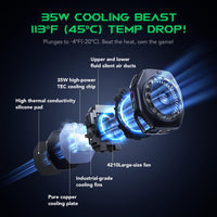 Black Shark Magnetic Cell Phone Cooler, RGB Phone Cooling Fan Portable Lightweight Mobile Phone Cooling Fan, Phone Radiator with Larger Cooling Area for Phone/Tablet/IPad (Black)