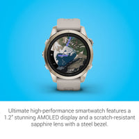 Garmin epix Pro (Gen 2) Sapphire Edition, 42mm, High Performance Smartwatch, Advanced Training Technology, Built-in Flashlight, Light Sand