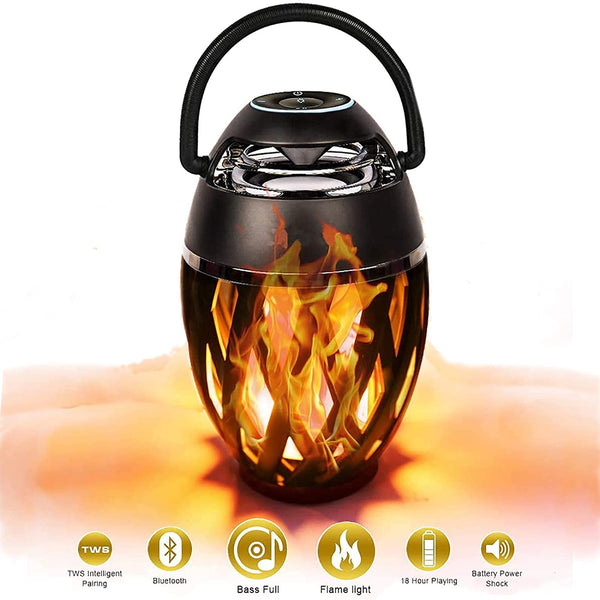 LED Flame Speaker Lamp, Torch Atmosphere Bluetooth Speakers with Stereo Sound,Wireless Bluetooth Speaker for iPhone/iPad/Android