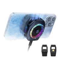 Black Shark Magnetic Cell Phone Cooler, RGB Phone Cooling Fan Portable Lightweight Mobile Phone Cooling Fan, Phone Radiator with Larger Cooling Area for Phone/Tablet/IPad (Black)