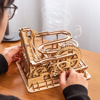 ROKR 3D Puzzles Wooden Marble Run Mechanical Model Kit LGC01+LG501