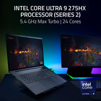 Razer Blade 18 (2025) Gaming Laptop: NVIDIA GeForce RTX 5090 - Intel Core Ultra 9 275HX - Dual UHD+ 240Hz | FHD+ 440Hz Display - 64GB DDR5 RAM - 4TB (2TB+2TB) SSD - Thunderbolt 5-10 Key RGB Keyboard