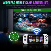 Wireless Mobile Gaming Controller for IOS & Android, Bluetooth Smartphone/Tablet Handheld Joystick Gamepad with Adjustable Clip for iPhone/iPad/Samsung etc.Support Xbox/PS3/4/Switch/PC