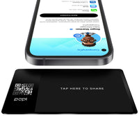 Authentic Patented Popl Card™ (Avoid Fake Knockoffs) - Smart NFC Networking Card - Simply Tap to Exchange Contact Info, Capture Leads, & Manage Contacts (Metal Black)