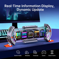 Divoom Times Gate - Cyberpunk Gaming Setup Digital Alarm Clock, Smart APP, WiFi Connect, RGB LED Display, Personalized Financial & Bitcoin Dashboard, Pixel Art for Gaming Room & Office Decor, Silver