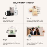Authentic Patented Popl Card™ (Avoid Fake Knockoffs) - Smart NFC Networking Card - Simply Tap to Exchange Contact Info, Capture Leads, & Manage Contacts (Metal Black)