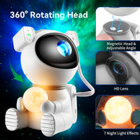 Astronaut Galaxy Projector Light, 2 in 1 Star Projector Light with Moon Lamp, Galaxy Night Light with 360° Adjustable & Remote Control, Gifts for Kids/Adults, Decor for Bedroom/Home/Party