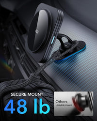 ESR for MagSafe Car Mount Charger, 15W Magnetic Wireless Car Charger, for MagSafe Phone Charging, Air Vent Phone Holder for iPhone 17e/17-12, Samsung Galaxy S26/S25, with 36W QC 3.0 Fast Charging