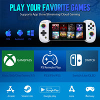 Wireless Mobile Gaming Controller for IOS & Android, Bluetooth Smartphone/Tablet Handheld Joystick Gamepad with Adjustable Clip for iPhone/iPad/Samsung etc.Support Xbox/PS3/4/Switch/PC