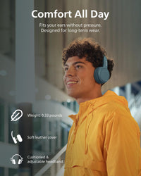 PHILIPS H4205 Wireless Headphone,On-Ear Bluetooth Headphone with BASS Boost,Quality Sound,32mm Drivers,29-Hour Battery Life,Fast Charging,Lightweight,Adjustable Cushioned Headband,Soft Ear Cups,Black