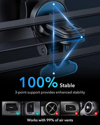 ESR for MagSafe Car Mount Charger, 15W Magnetic Wireless Car Charger, for MagSafe Phone Charging, Air Vent Phone Holder for iPhone 17e/17-12, Samsung Galaxy S26/S25, with 36W QC 3.0 Fast Charging
