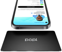 Authentic Patented Popl Card™ (Avoid Fake Knockoffs) - Smart NFC Networking Card - Simply Tap to Exchange Contact Info, Capture Leads, & Manage Contacts (Metal Black)