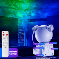 Astronaut Galaxy Projector Light, 2 in 1 Star Projector Light with Moon Lamp, Galaxy Night Light with 360° Adjustable & Remote Control, Gifts for Kids/Adults, Decor for Bedroom/Home/Party