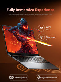 KAIGERR New Light Gaming Laptop, 2026 Laptop with AMD Ryzen 7 7735HS (8C/16T, Up to 4.75GHz), 16GB DDR5 512GB NVMe SSD Laptop Computer, Up to 4TB, 16.0-inch FHD Display, WiFi 6, Backlit KB, Dual Fans
