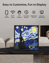 Divoom Pixoo-64 - WiFi Pixel Cloud Digital Frame with APP Control,64 X 64 LED Panel Display Frame for Gaming Room Decoration/Social Media Fans Counter
