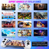 Wireless Mobile Gaming Controller for IOS & Android, Bluetooth Smartphone/Tablet Handheld Joystick Gamepad with Adjustable Clip for iPhone/iPad/Samsung etc.Support Xbox/PS3/4/Switch/PC