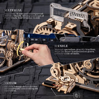 ROKR 3D Puzzles Wooden Marble Run Mechanical Model Kit LGC01+LG501