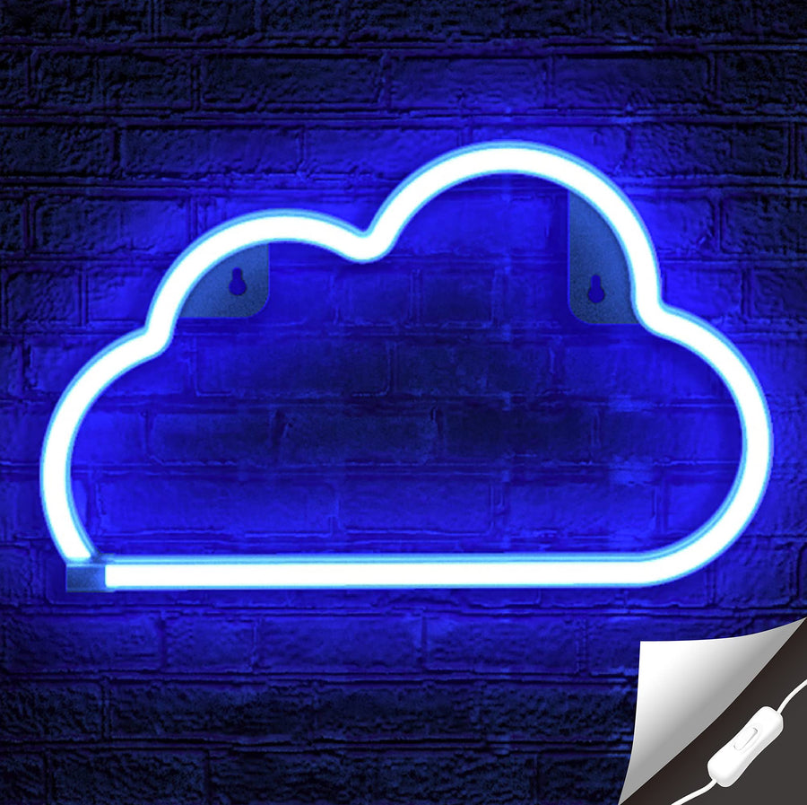Lumoonosity Lightning Bolt Neon Signs, USB Powered Led Lightning Bolt Light with On/Off Switch, Lightning Neon Sign for Wall Decor, Hanging Led Signs, Neon Lights for Bedroom, Gaming Room Setup