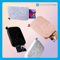 HP Sprocket Portable Photo Printer (2nd Edition) – Instantly print 2x3" sticky-backed photos from your phone – [Luna Pearl] [1AS85A]