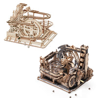 ROKR 3D Puzzles Wooden Marble Run Mechanical Model Kit LGC01+LG501