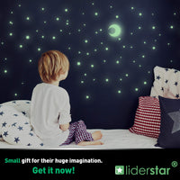 Glow in The Dark Stars Wall Stickers, Adhesive Dots Stars and Moon for Starry Sky, Galaxy Decor Bright and Realistic for Any Room,324 Ceiling Stars Wall Decals, Space Decal for Kids Bedroom