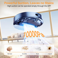 ZCWA Robot Vacuum and Mop Combo, 2 in 1 Mopping Robotic Vacuum with WiFi/App, Robotic Vacuum Cleaner, Schedule Settings, Self-Charging, Ideal for Hard Floor, Pet Hair and Low Pile Carpet