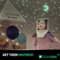 Glow in The Dark Stars Wall Stickers, Adhesive Dots Stars and Moon for Starry Sky, Galaxy Decor Bright and Realistic for Any Room,324 Ceiling Stars Wall Decals, Space Decal for Kids Bedroom