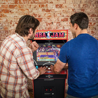 ARCADE1UP NBA Jam Deluxe 2-Player Control Panel Arcade Machine, Built for Your Home, 5 Foot Tall Cabinet with 3 Classic Games